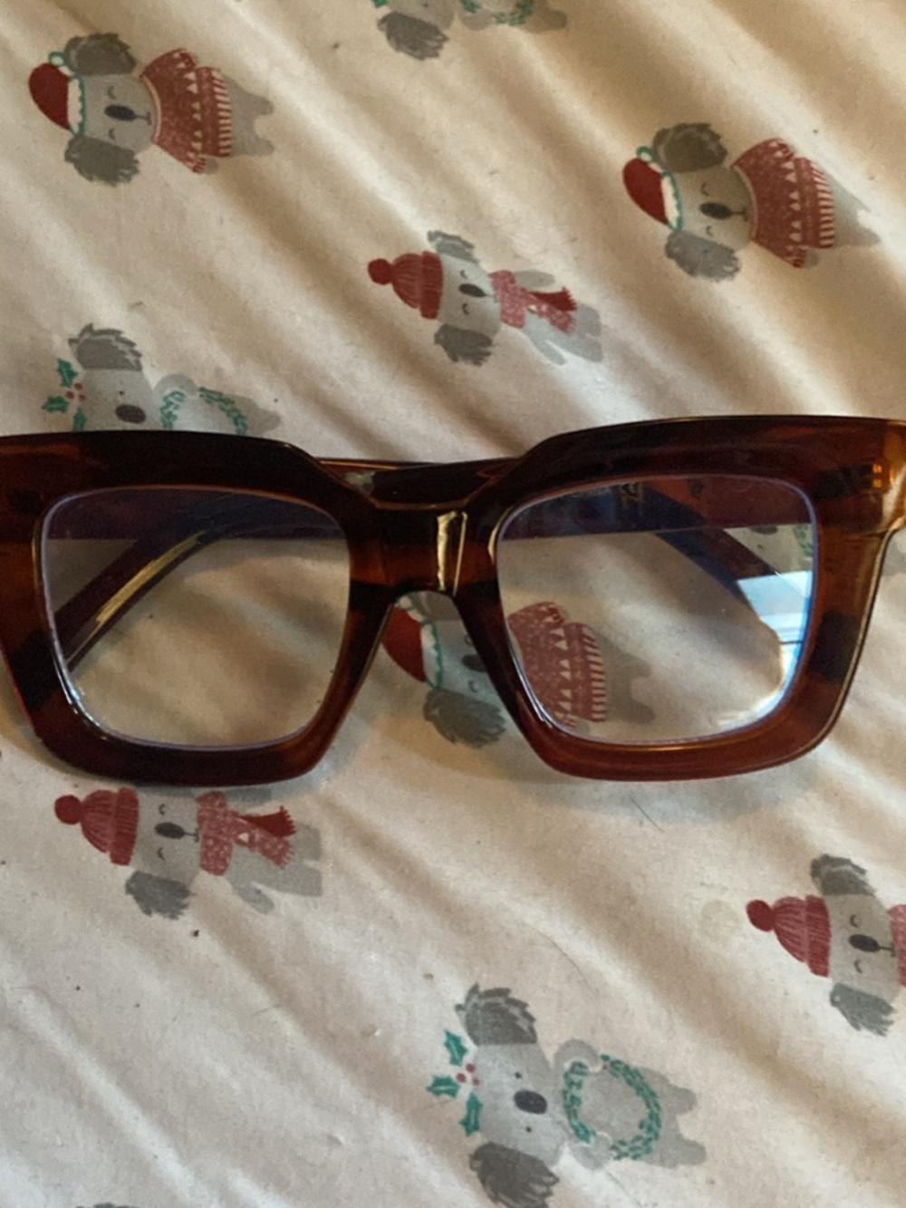 Blue light Oversized Tortoiseshell Square Glasses